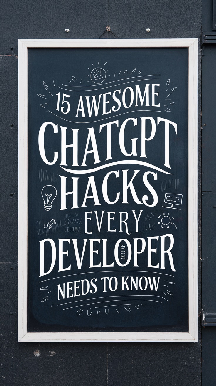 15 Awesome ChatGPT Hacks Every Developer Needs to Know (Your Code Will Thank You!)